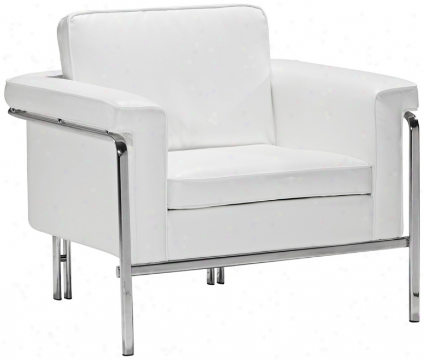 Zuo Modern Singular White Armchair (w2803)