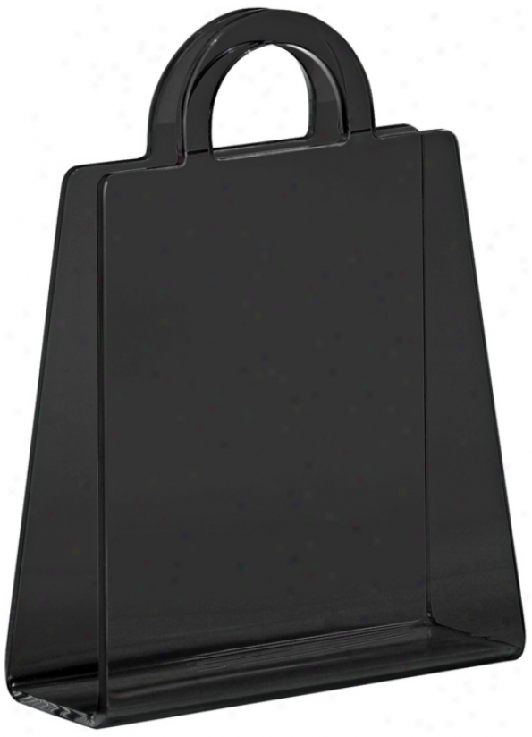 Zuo Purse Open Black Modern Magazine Rack (v9301)