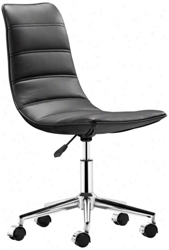 Zuo Ranger Black Armless Office Chair (t2469)