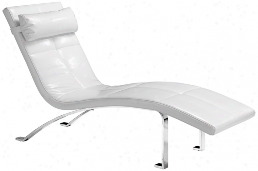 Zuo Rhumba White Leatherette Chaise (t2609)