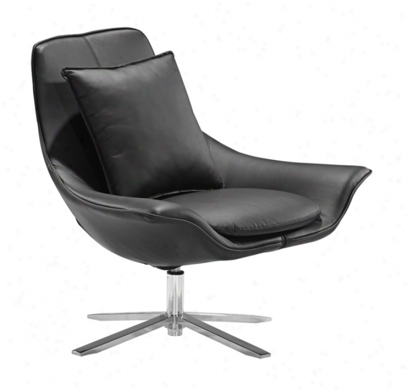 Zuo Vital Black Leatherette Leisure Chair (v7737)