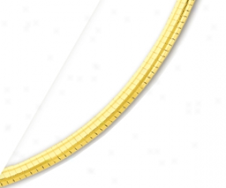 10k Yellos 4 Mm Omega Necklace - 17 Inch
