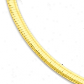 10k Yellow 6 Mmm Omega Necklace - 17 Inch