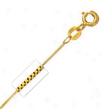 10k Yellow Gold 16 Inch X .6 Mn Box Chain Necklace