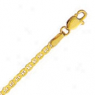 10k Yellow Gold 20 Inch X 2.2 Mm Mariner Link Necklace