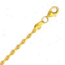 10k Yellow Gold 20 Inch X 2.3 Mm Rope Chain Necklace