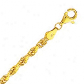 10k Yellow Gold 22 Inch X 4.0 Mm Rope Chain Necklace