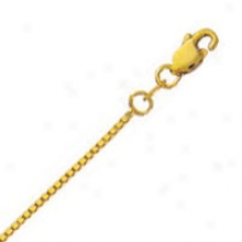 10k Yellow Gold 24 Incch X 1.0 Mm Box Chain Necklace
