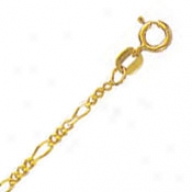 10k Yellow Gold 24 Inch X 1.9 Mm Figaro Chain Necklace