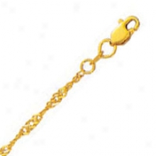 10k Yellow Gold 24 Inch X 2.1 Mm Singapore Chain Necklace