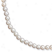 14k 6-6.5mm White Fw Potato Cult. Drop Necklace - 20 Inch