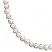 14k 6.5-7mm White Fw Potato Cult. Pearl Necklace - 24 Inch