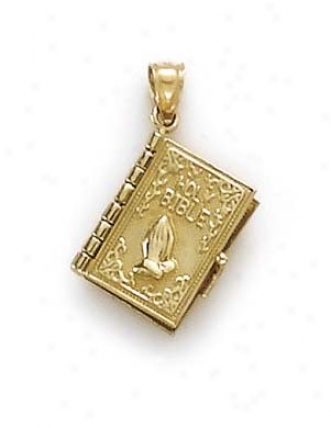 14k Bible Lords Prayer Pendant