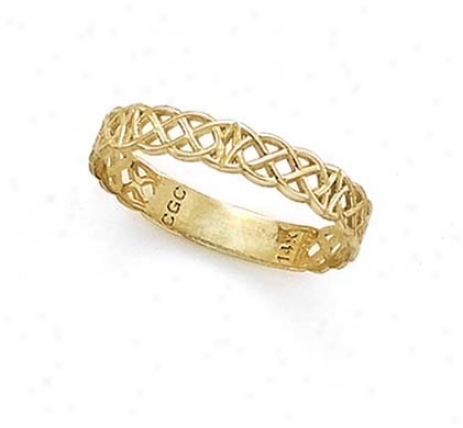 14k Celtic Band Thumb Ring