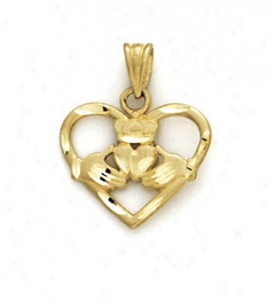 14k Claddagh In Conscience Pendant