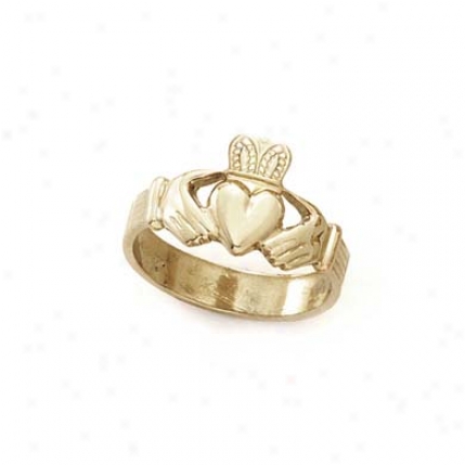 14k Claddagh Mens Ring