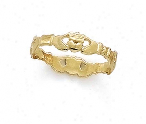 14k Claddagh Thumb Ring