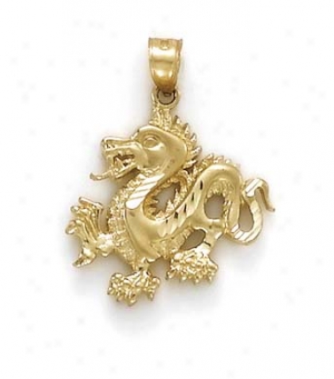 14k Dragon Pendant