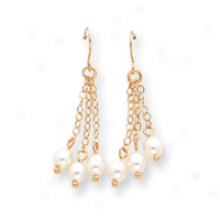 14k Freshwater Cultured Pearl Dangle Earrings