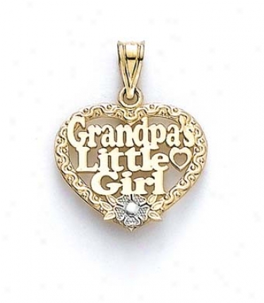 14k Grandpas Little Girl Pendant