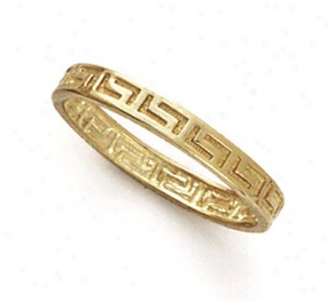 14k Greek Key Thumb Ring