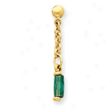 14k Green Tourmaline Earrings