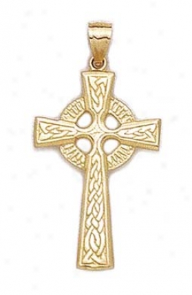 14k Large Celtic Cross Pendant