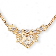 14k Mom Necklace - 17 Inch