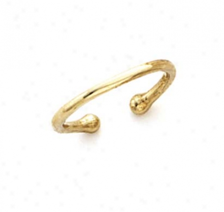 14k Plain Band Adnustable Toe Ring