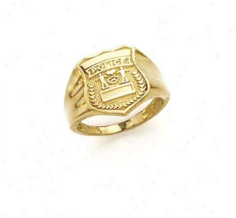 14k Police Badge Ring