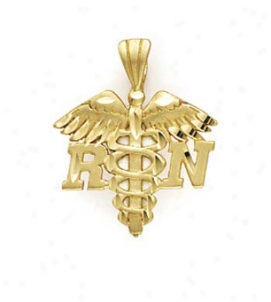 14k Registered Nurse Symbol Pendant