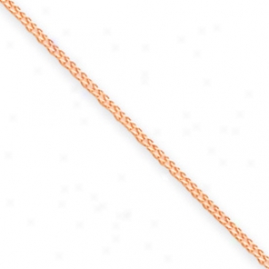 14k Rose Gold 1.5mm Doublee Link Pendant Necklace - 18 Inch