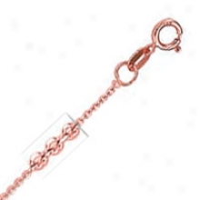 14k Rose Gold 16 Inch X 1.5 Mm Cable Chain Necklace