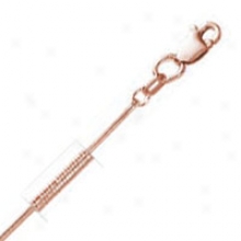 14k Rose Gold 20 Inch X .8 Mm Snake Chain Necklace