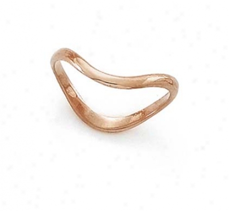 14k Rose Wave Rose Thumb Ring