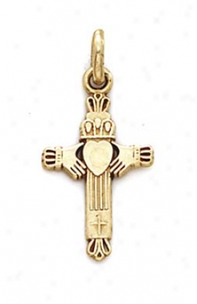 14m Small Claddagh Cross Pendant