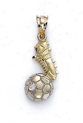 14k Soccer C1eat Ball Pendant