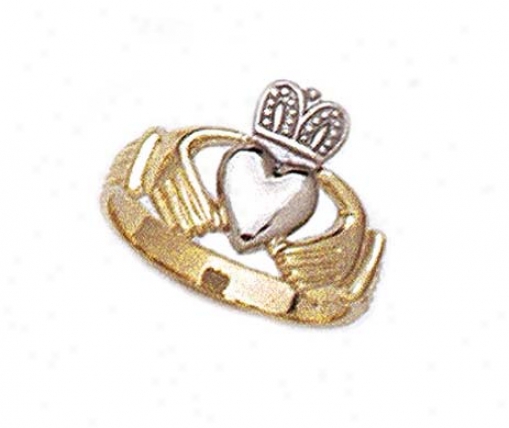 14k Two-tone Claddagh Ring