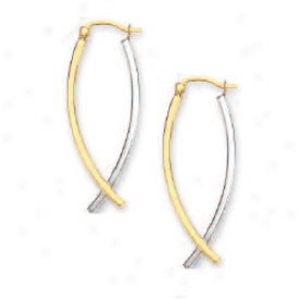 14k Two-tone Fancy Earrings