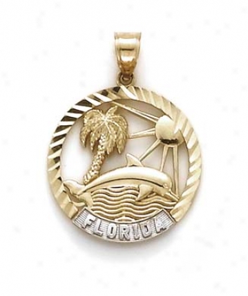 14k Two-tobe Florida Pendant