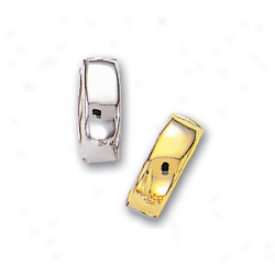 14k Two-tone Hinged Reversible Earrings