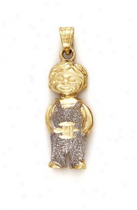 14k Two-tone More Tridi M.b. Boy Pendant