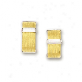 14k Two-tone Stylish Earrings