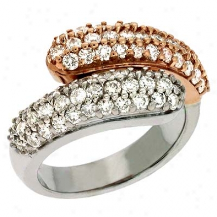 14k Two-tone Trendy 1.5 Ct Diamond Ring