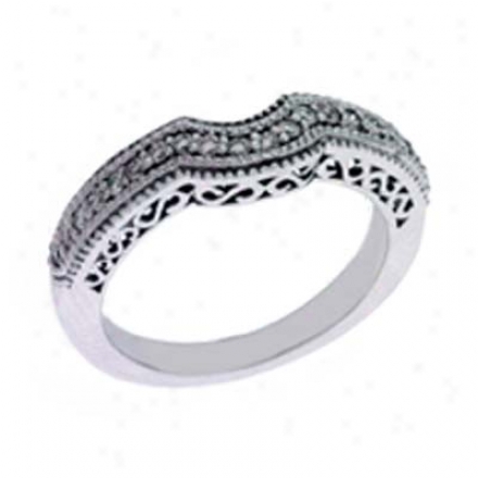 14k Pale 0.26 Ct Diamond Band Ring