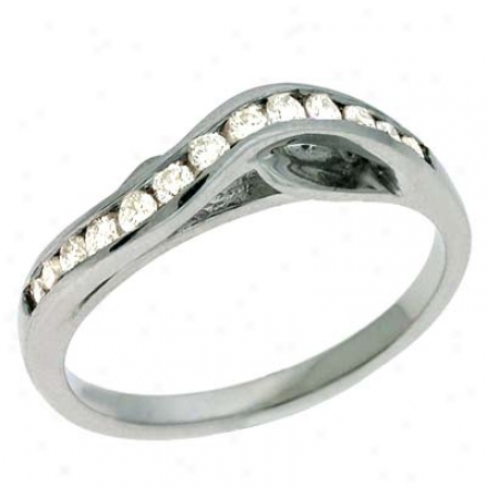 14k White 0.27 Ct Diamond Band Ring