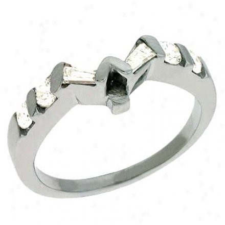 14k White 0.39 Ct Diamond Band Ring