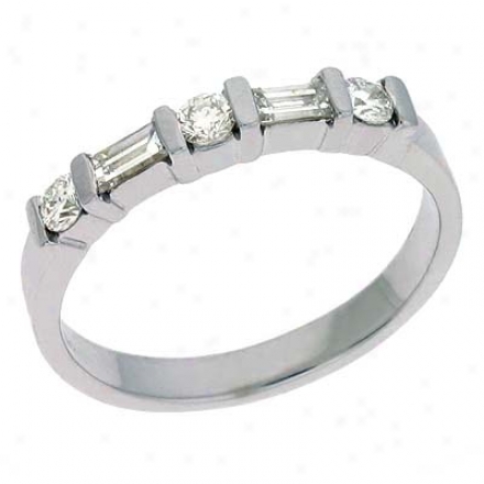 14k White 0.41 Ct Diamond Band Ring