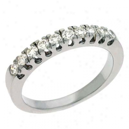 14k White 0.42 Ct Diamond Band Ring