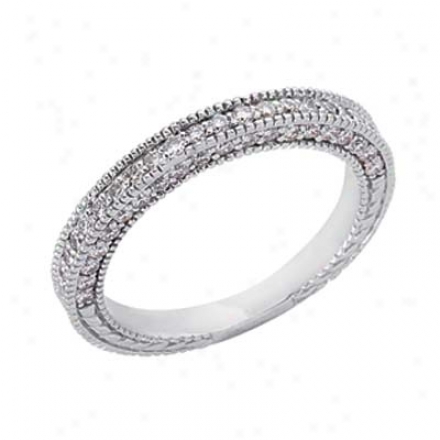 14k White 0.69 Ct Diamond Company Ring